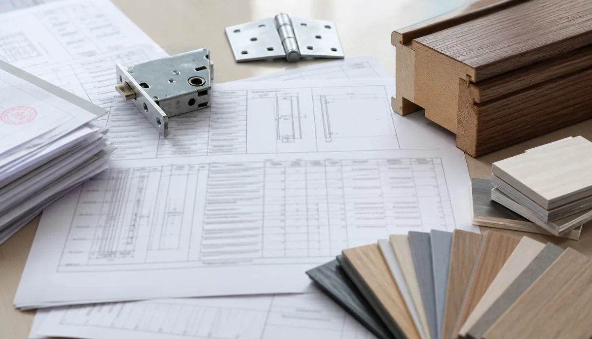 Project door schedule and hardware samples reviewed before RFQ release