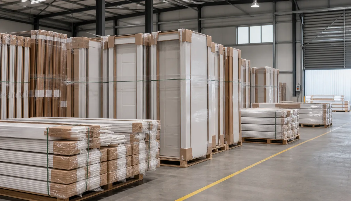 Door frames and architraves packed for a bulk export order