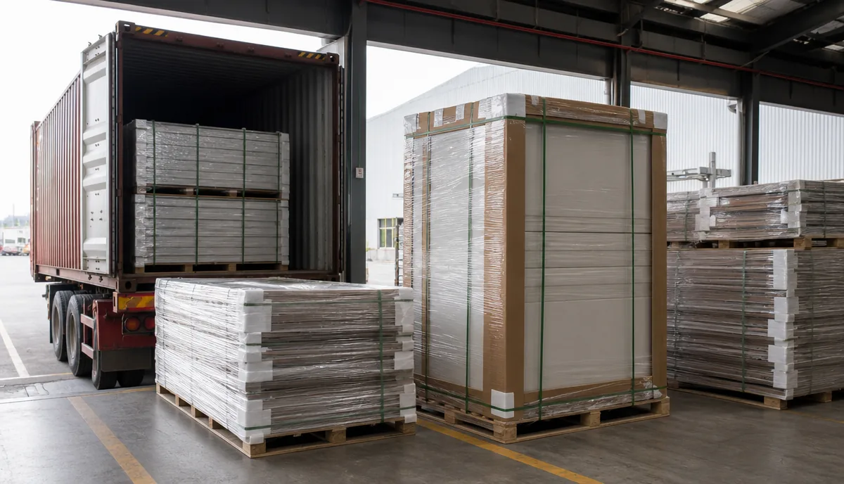 Philippines condominium door package container loading and export packing