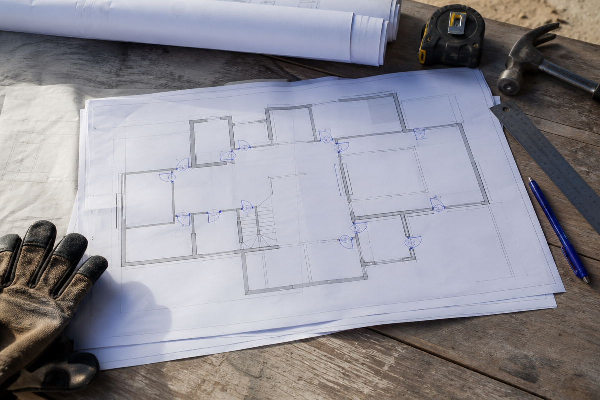 Residential floor plan and opening schedule review for a door package