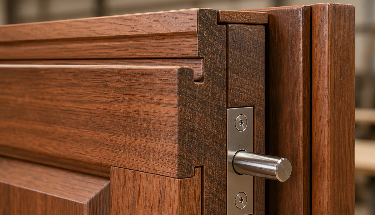 Liberia Monrovia Family Home Door Container Consolidation Case Study door frame and hardware coordination detail
