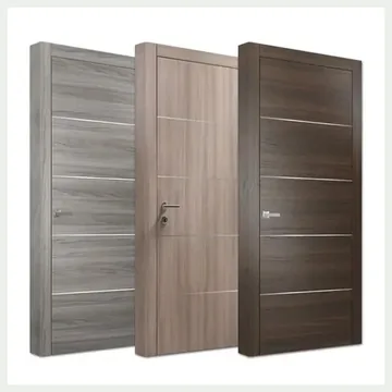 VISFURN exterior wooden door set in coordinated contemporary finishes