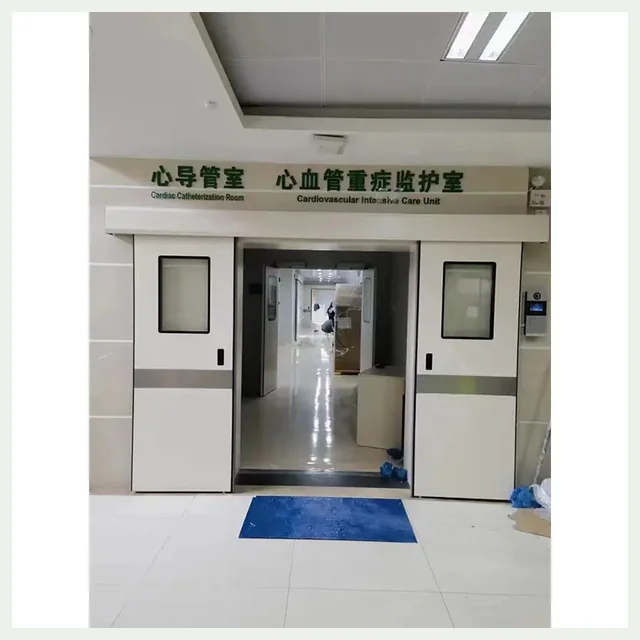 VISFURN hospital door set shown in a healthcare corridor application