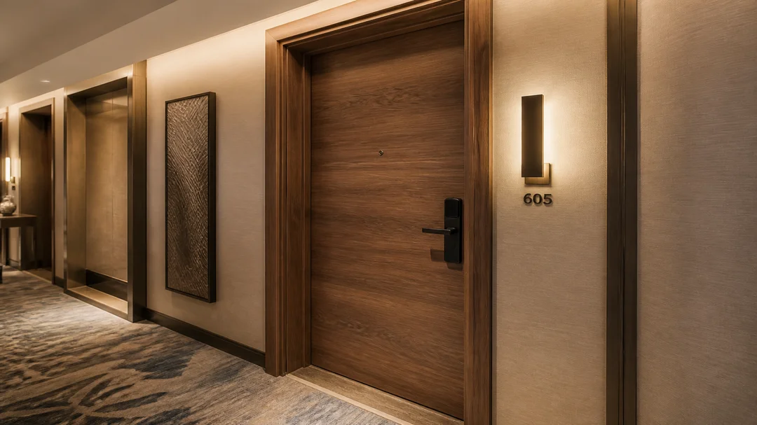 Luxury hotel guestroom door sets