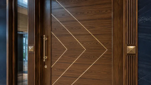 VISFURN apartment door horizontal inlay detail