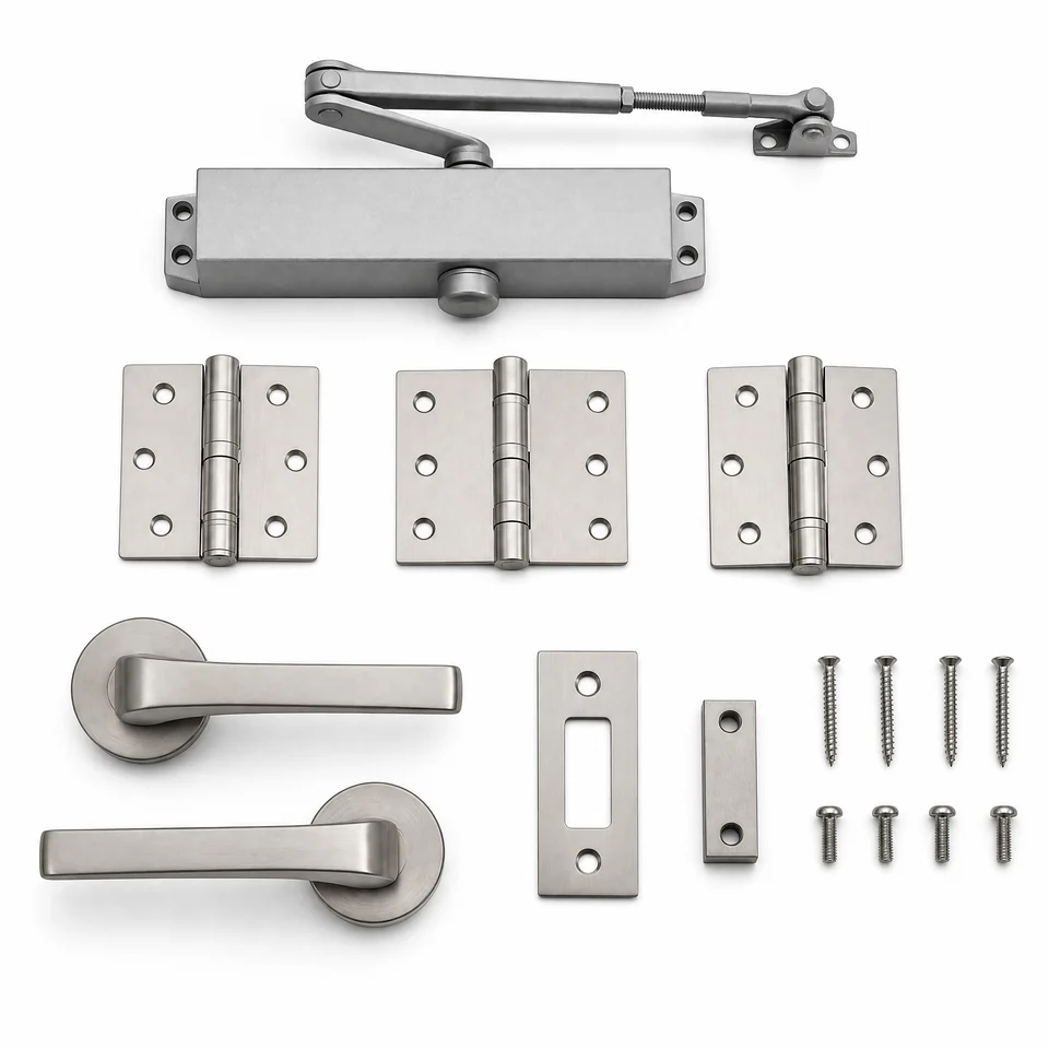 Hospital door hardware components