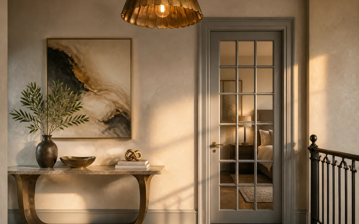 French style glazed suite door at a boutique hotel suite entrance