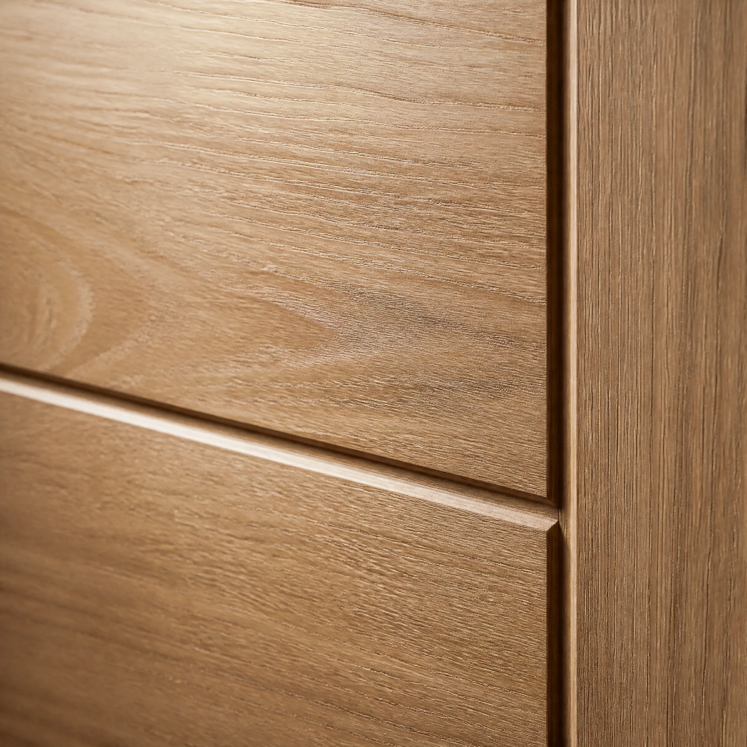 Matte brown woodgrain paint-free finish detail