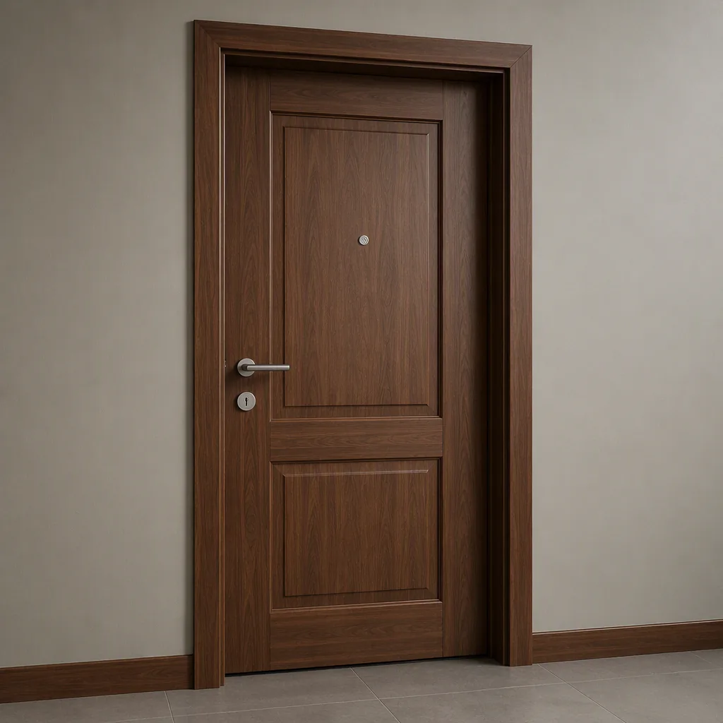 Soundproof composite entry door with laminated plywood core