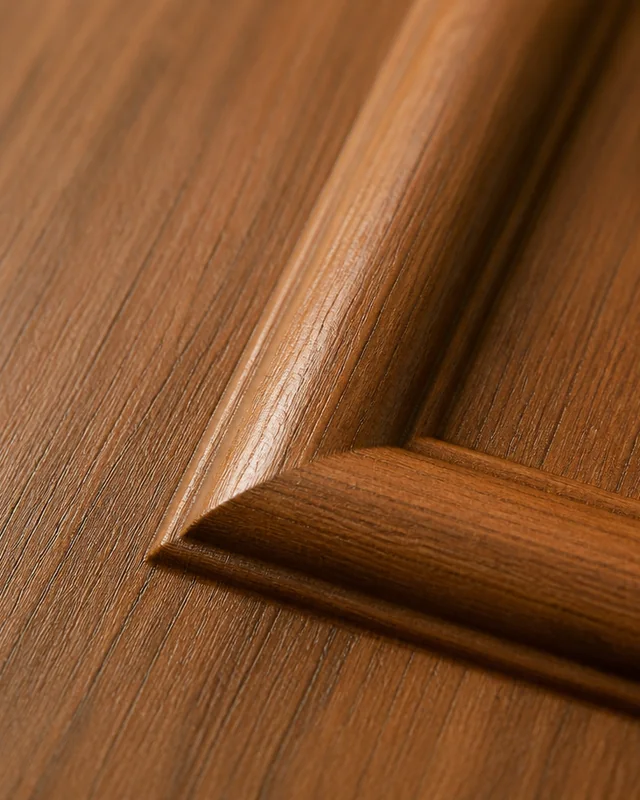 Raised-panel WPC skin detail