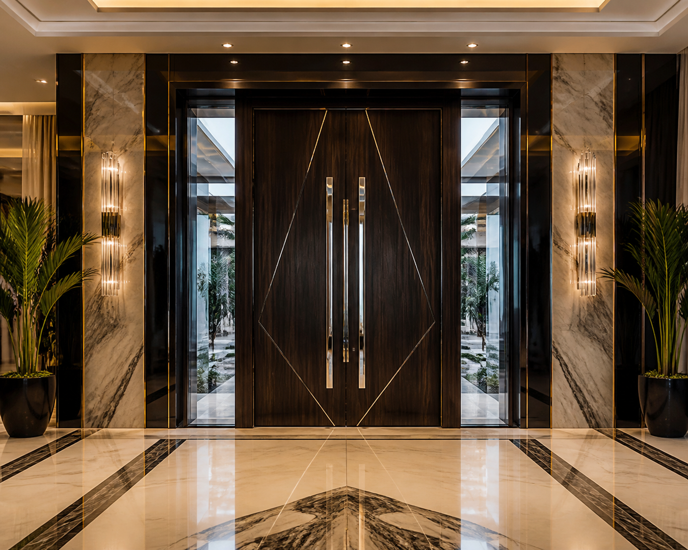 Luxury grand entrance door for a Dubai villa project