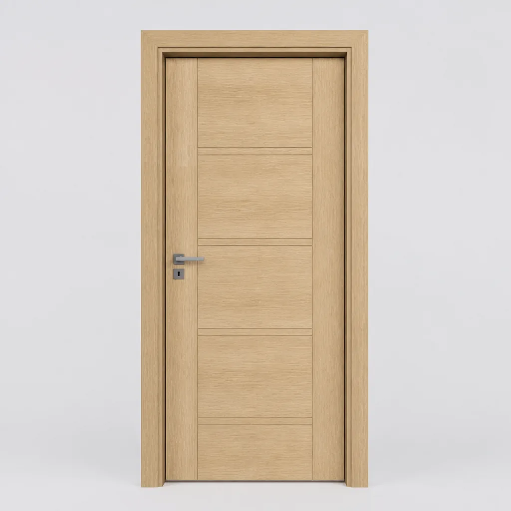 Modern PVC wooden interior door for apartment hotel and bedroom projects